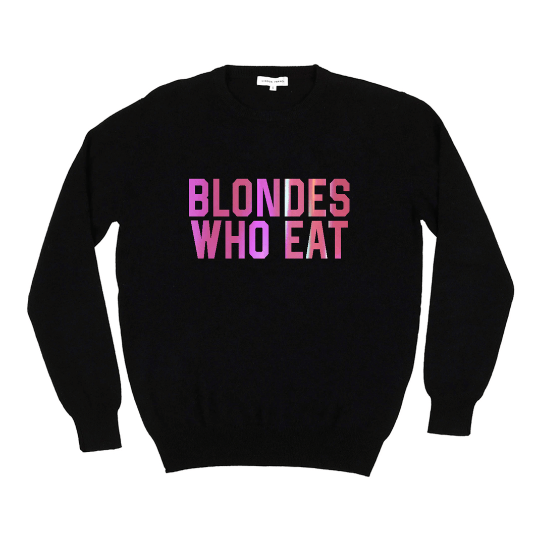 BLACK W/ PINK LOGO of ATHLETIC // UNISEX ADULT CREWNECK